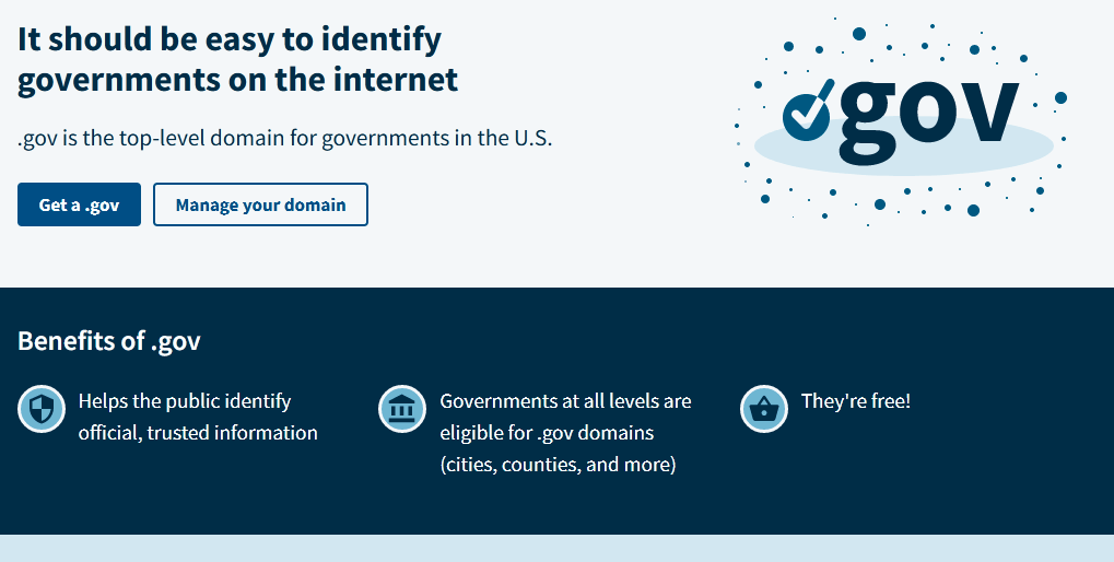 get.gov ana sayfasının ekran görüntüsü.