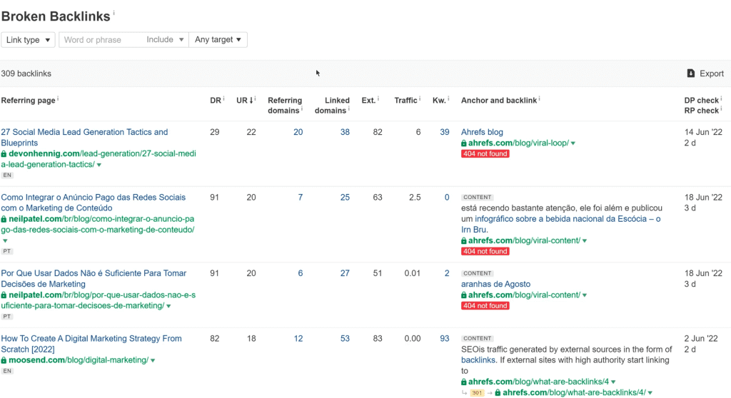 Kırık link oluşturma fırsatlarını bulmak için Ahrefs'i kullanma.