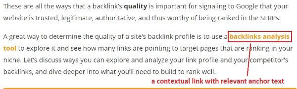 bir backlink çevresindeki içerikle alakalı olmalıdır